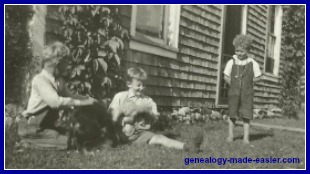 Brothers and their dogs