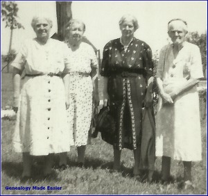 Four Widowed Sisters in 1940