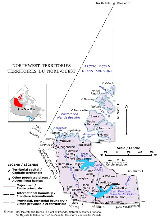 Northwest Territories map