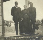 Old Ontario family on farmhouse porch