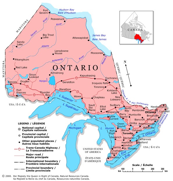 Ontario map