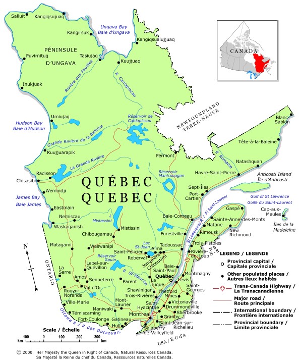 Quebec map