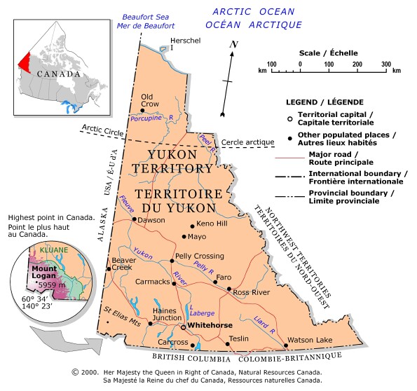 Yukon Territory map